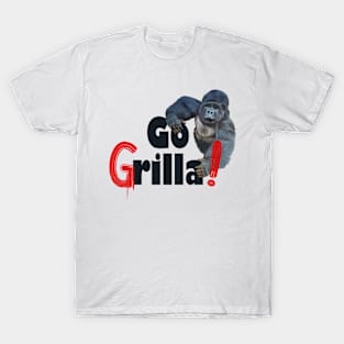 Funny Gorilla Go Grilla summer barbecue party gift T-Shirt